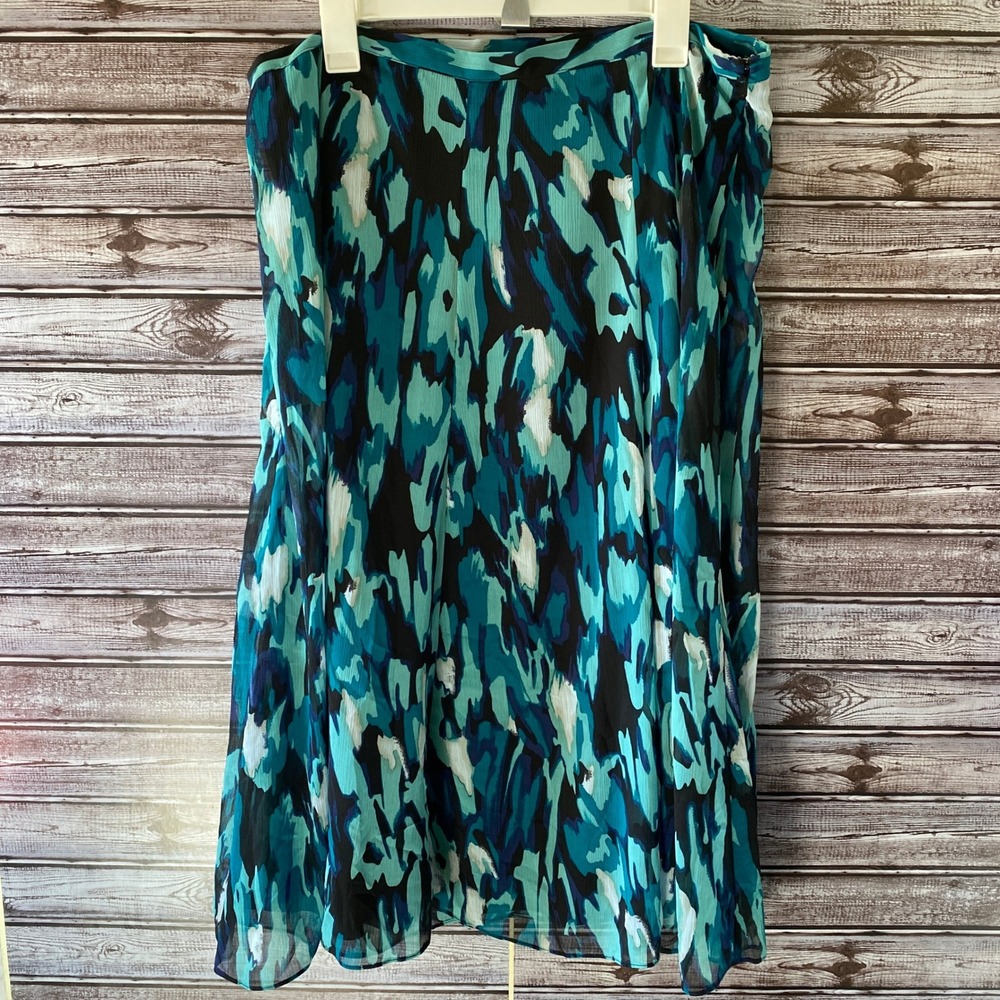 CJ Banks Women's Midi Skirt Size 16W‎ Side-Zipper NWT